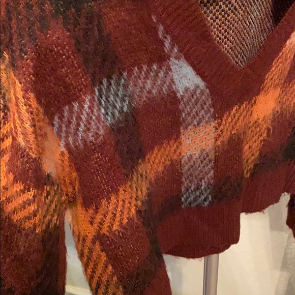 VICI tweed print cropped sweater as S - Picture 3 of 4